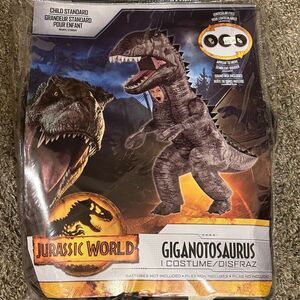 JURASSIC WORLD GIGANOTOSAURUS Inflatable Costume NEW! Child O/S T-Rex Dinosaur